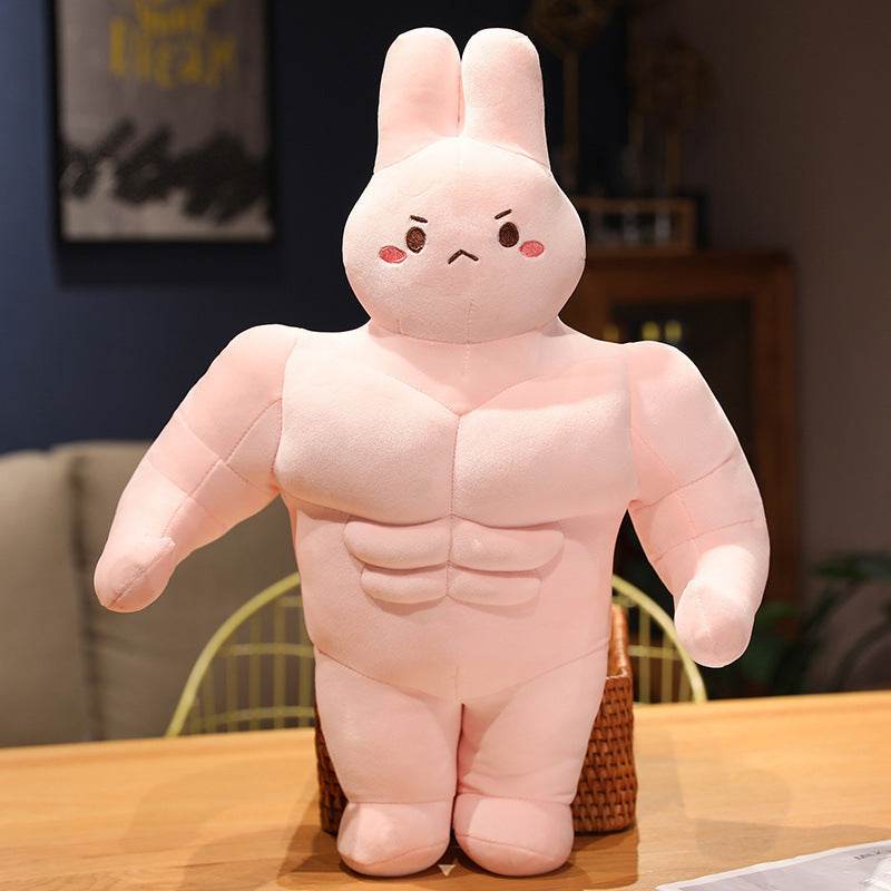 BuyBuffed Up Muscluar Stuffed Bunny Plushie - Goodlifebean Plushies | Stuffed Animals