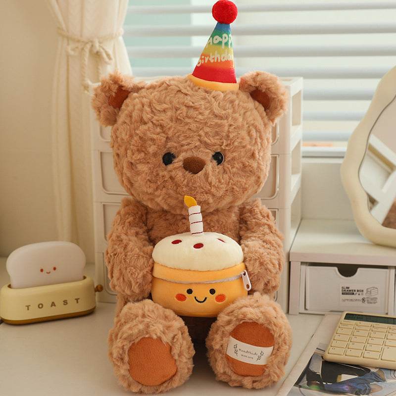 Shop PartyPaws: Cute Birthday Bear with Cake - Goodlifebean Plushie | Stuffed Animal