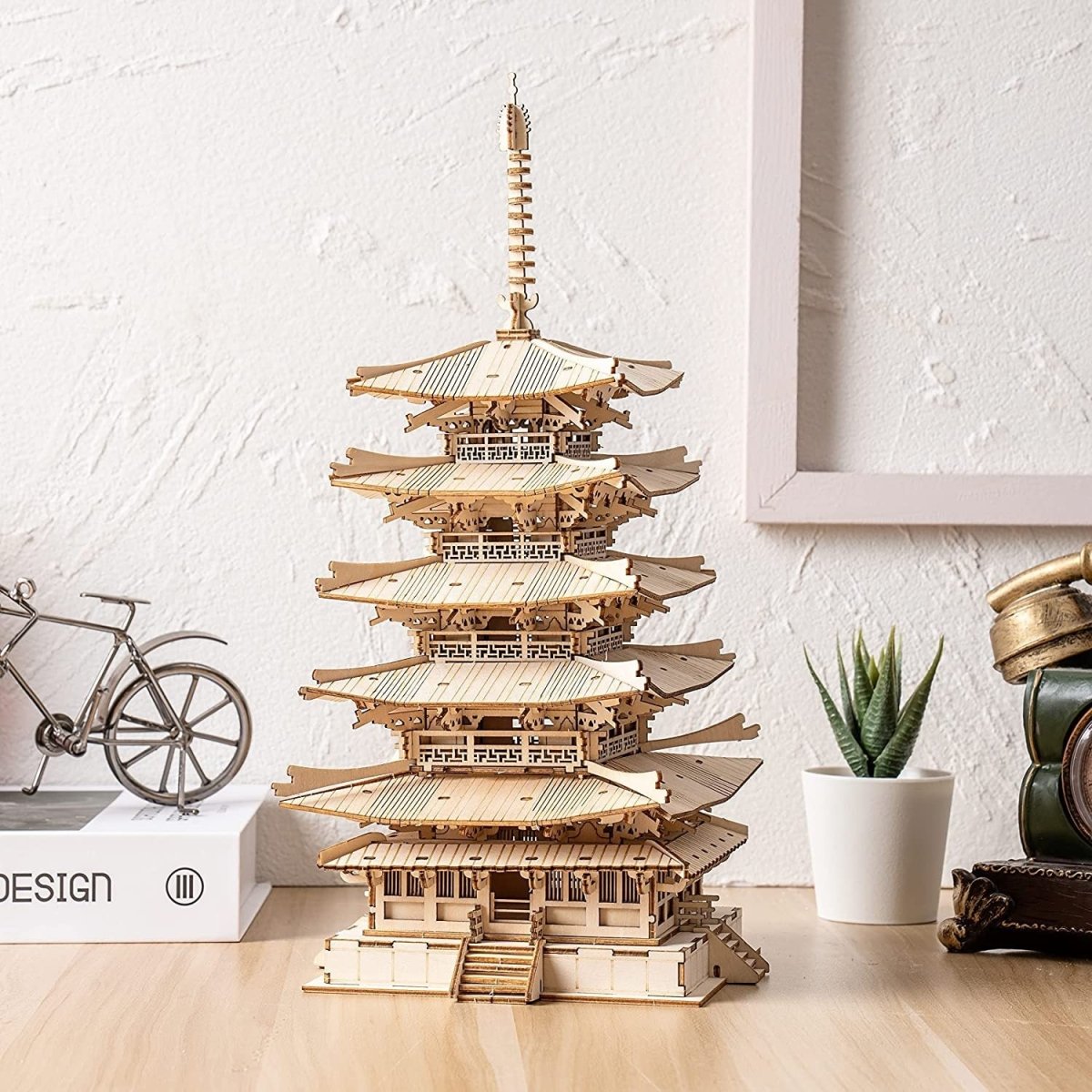 Kyoto Tower 3D Wooden Building Block - Goodlifebean puzzle