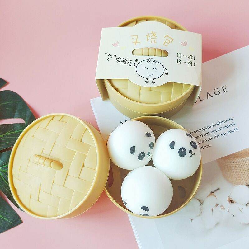 BuyStress Relief Steamed Bao Plushie | Decompression Toy - Goodlifebean Plushies | Stuffed Animals