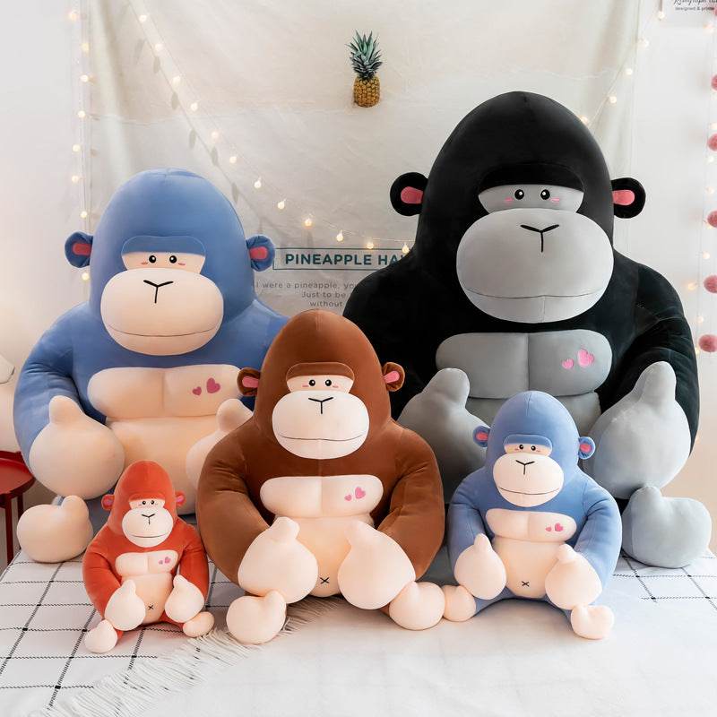 BuyCute Buffed Up Muscular Gorilla Plushie - Goodlifebean Plushies | Stuffed Animals