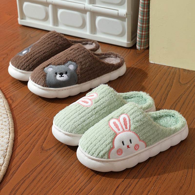 Shop Cute Rabbit Plush Fleece Slippers - Goodlifebean Plushie | Stuffed Animal