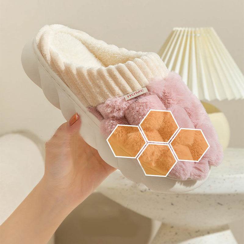Shop Honeycomb: Fluffy Plush Slippers | Warm Indoor Slippers - Goodlifebean Plushie | Stuffed Animal