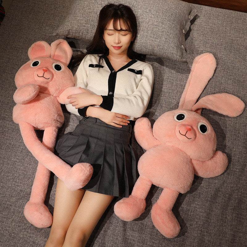 Shop Kawaii Pink Floppy Eared Stuffed Bunny Plushie - Goodlifebean Plushie | Stuffed Animal