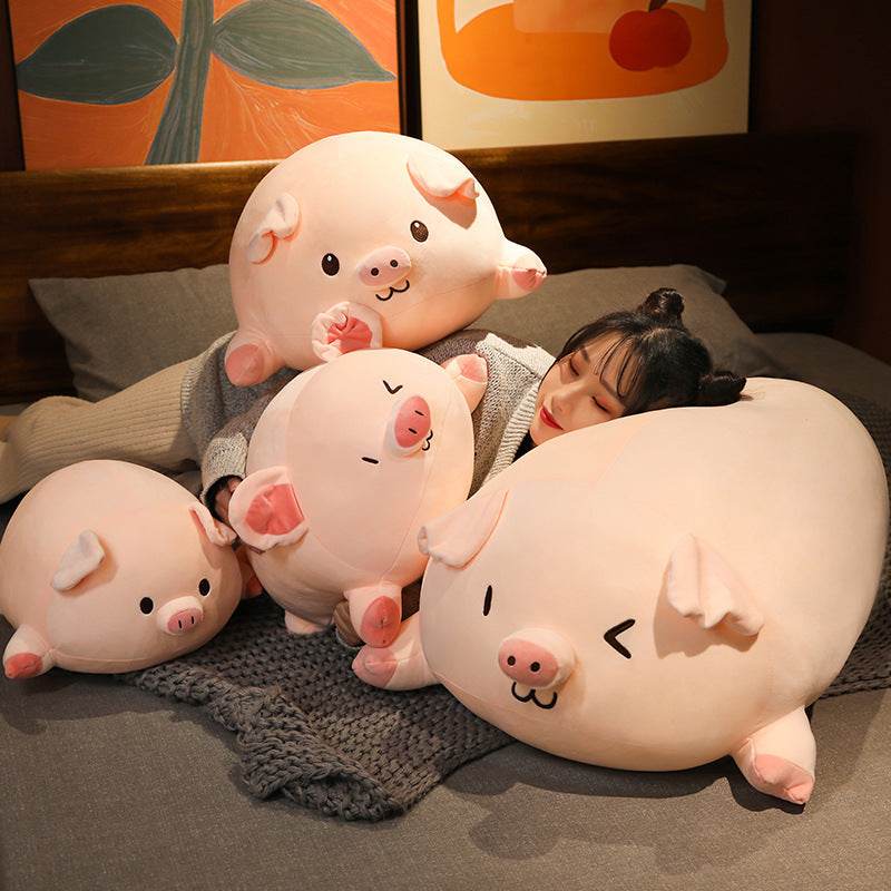 Shop Evie: Chonky Chubby Piggy Plushie | Stuffed Animal Pig - Goodlifebean Plushie | Stuffed Animal