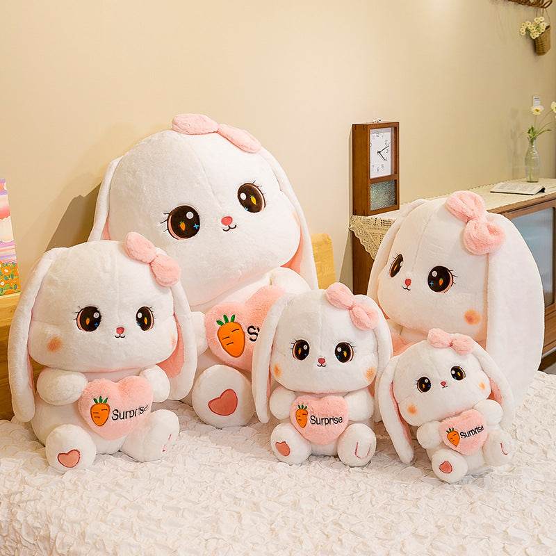 Cute Pink and White Bunny Plushie.