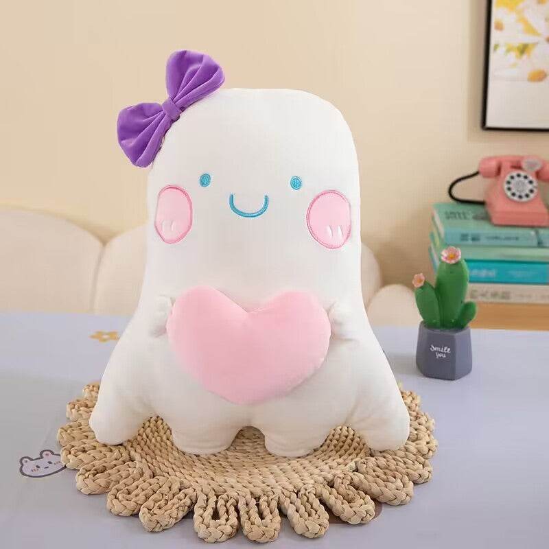 Shop Ghostie Puff | Kawaii Ghost Halloween Plushie - Goodlifebean Plushie | Stuffed Animal