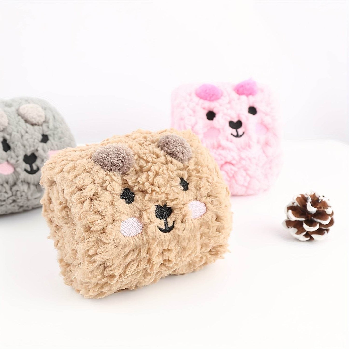 Shop Cute Warm Fuzzy Bear Sockks - Goodlifebean Plushie | Stuffed Animal