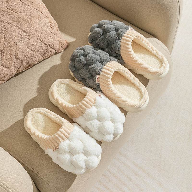 Shop Honeycomb: Fluffy Plush Slippers | Warm Indoor Slippers - Goodlifebean Plushie | Stuffed Animal