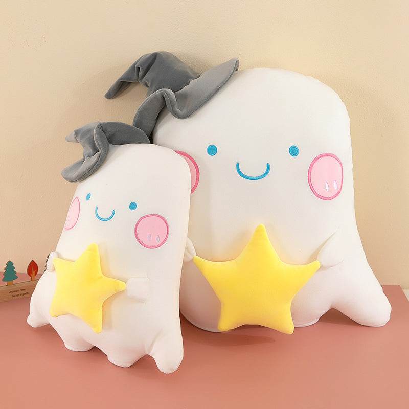 Shop Ghostie Puff | Kawaii Ghost Halloween Plushie - Goodlifebean Plushie | Stuffed Animal