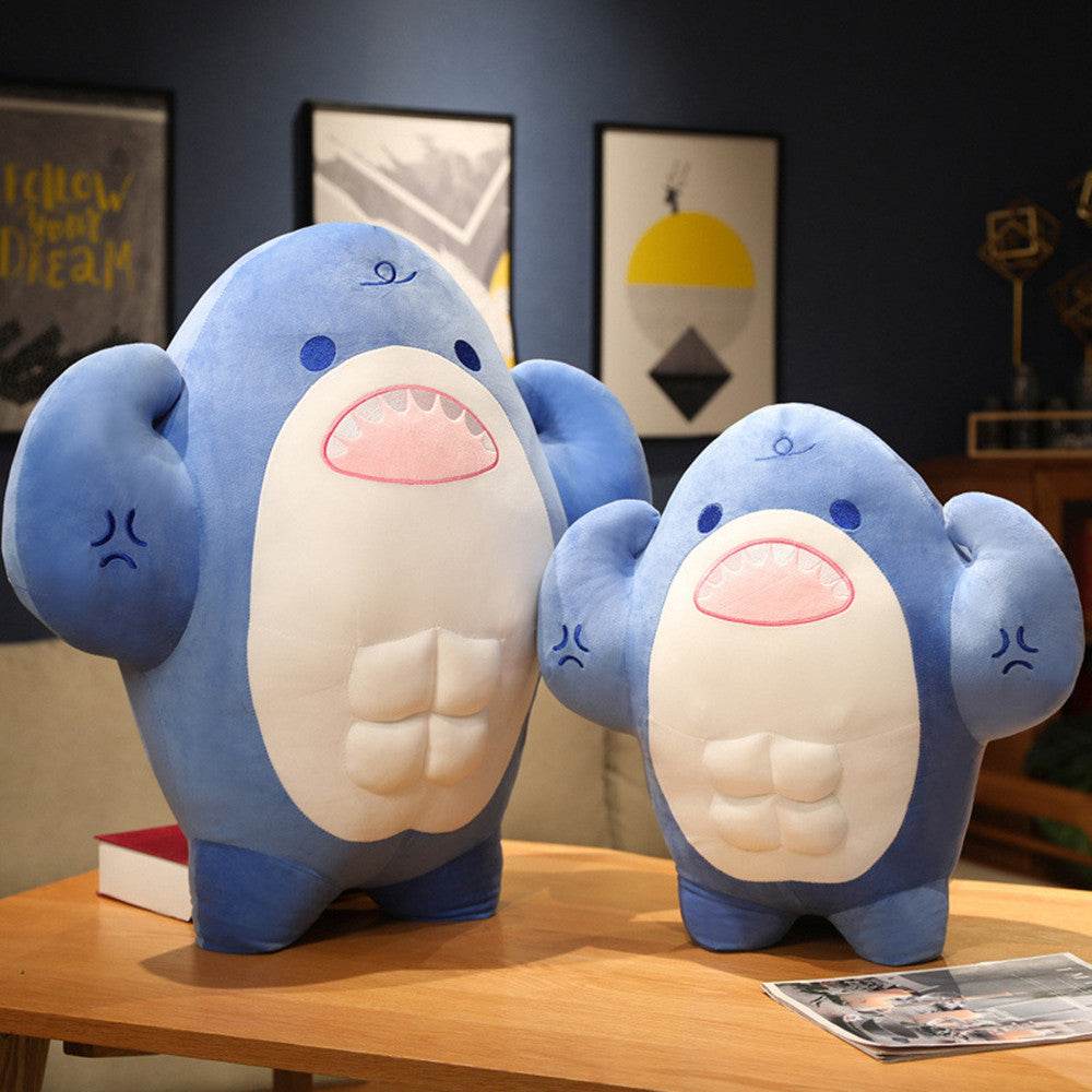 BuyBuffed Muscular Shark Plushie - Goodlifebean Plushies | Stuffed Animals