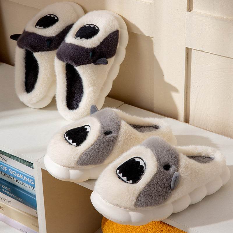 Shop Kawaii Fluffy Shark Slippers - Goodlifebean Plushie | Stuffed Animal