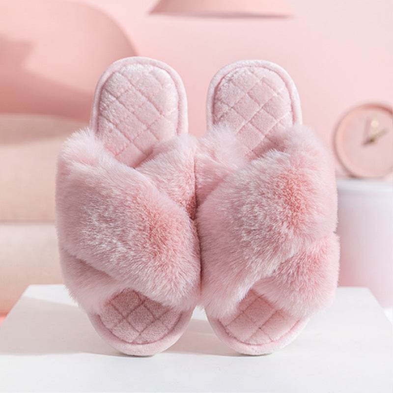 Shop Comfy Cross-Strap Plush Indoor Slippers - Goodlifebean Plushie | Stuffed Animal