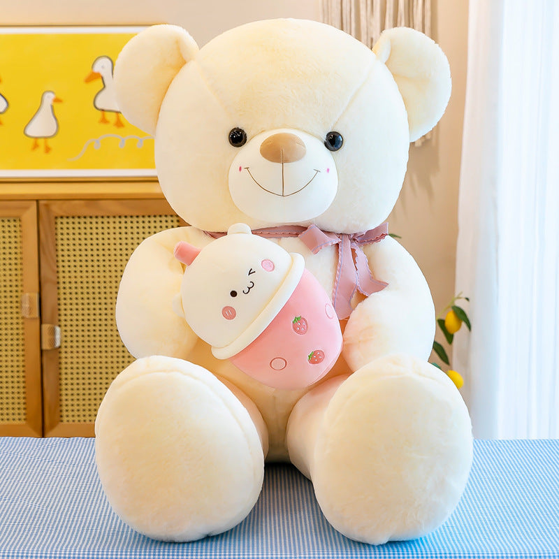 Shop Boba Drinking Giant Teddy Bear Plush - Stuffed Animals Goodlifebean Plushies | Stuffed Animals
