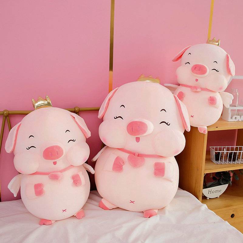 Shop Chubby Angelic Piggy Plushie - Goodlifebean Plushie | Stuffed Animal