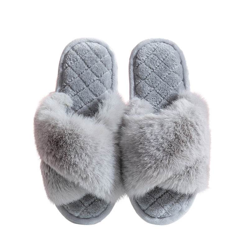 Shop Comfy Cross-Strap Plush Indoor Slippers - Goodlifebean Plushie | Stuffed Animal