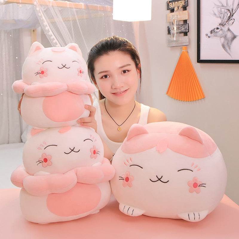 Shop Giant Sakura Kawaii Cat Plush - Goodlifebean Plushie | Stuffed Animal