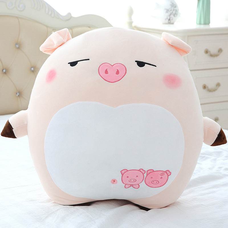 Shop Chonky Cuddly Moody Piggy Plush - Goodlifebean Plushie | Stuffed Animal