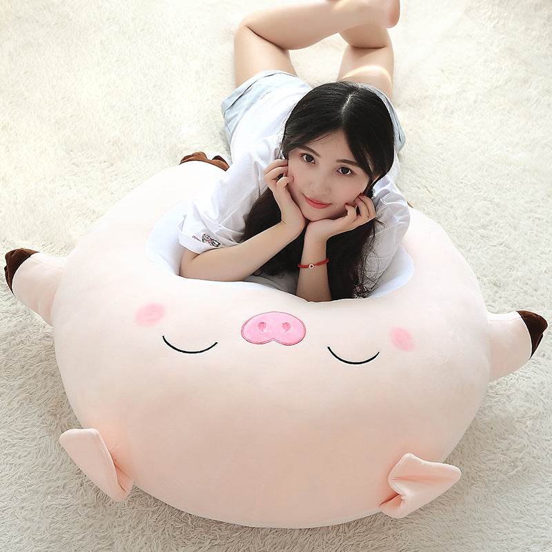 Shop Chonky Cuddly Moody Piggy Plush - Goodlifebean Plushie | Stuffed Animal