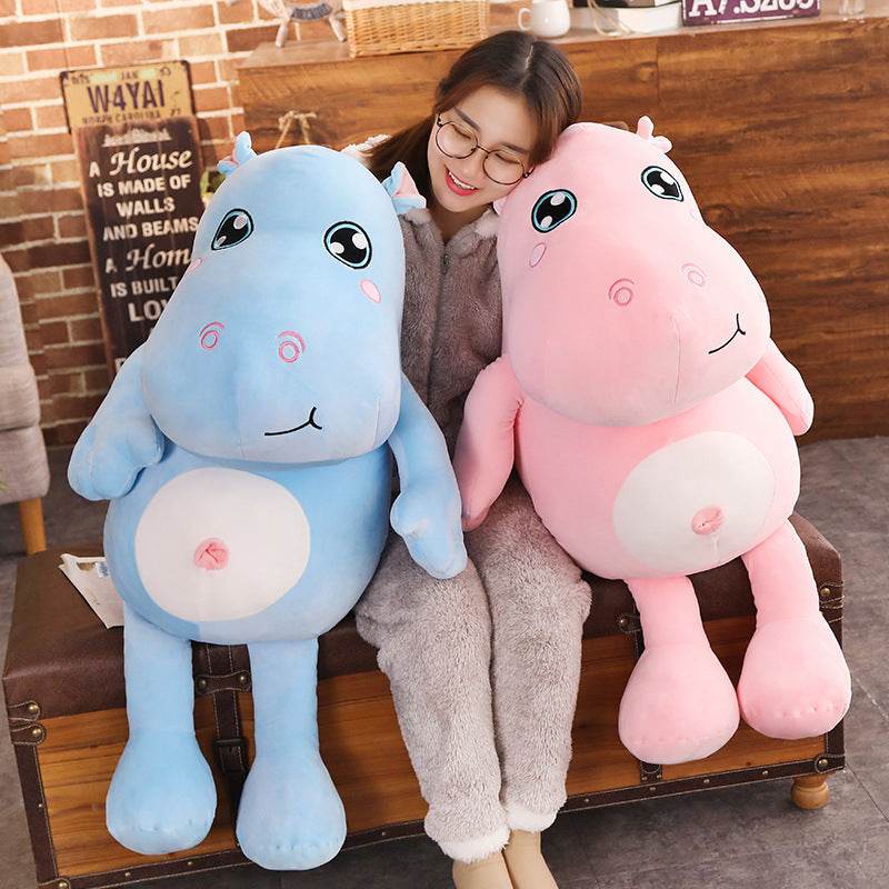 Shop Hyppo: Giant Stuffed Hippo Plush (3 ft) - Goodlifebean Plushie | Stuffed Animal