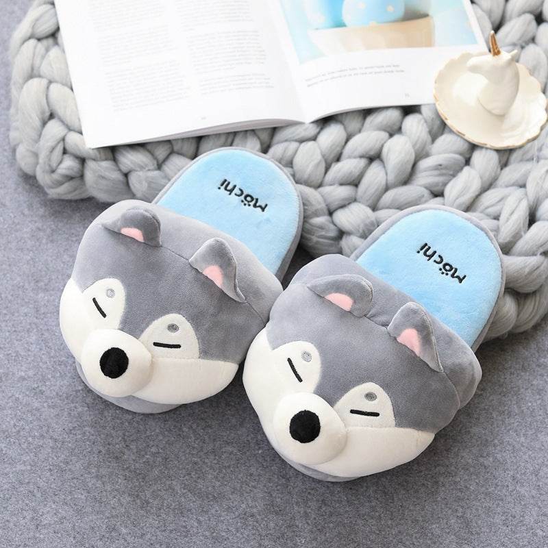 Shop Shiba And Husky Plush Slippers - Goodlifebean Plushie | Stuffed Animal