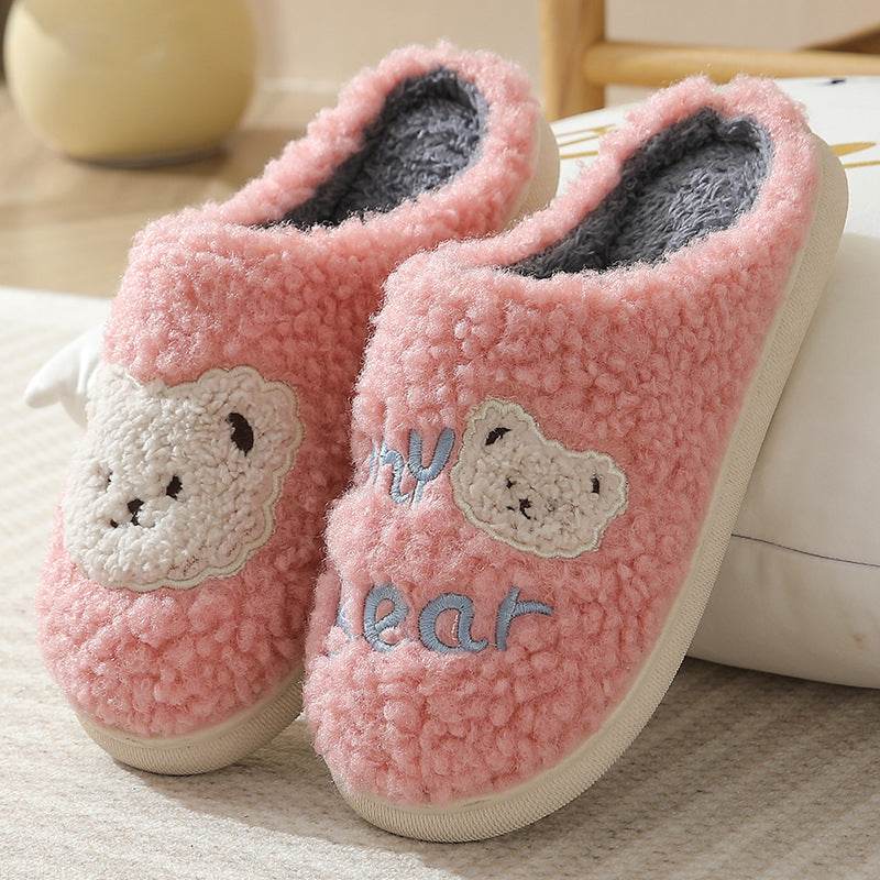 Shop Fuzzy Plush Bear Slippers - Goodlifebean Plushie | Stuffed Animal