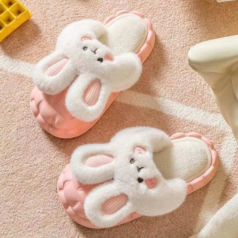 Shop Fluffy Plush Bunny Slippers - Goodlifebean Plushie | Stuffed Animal