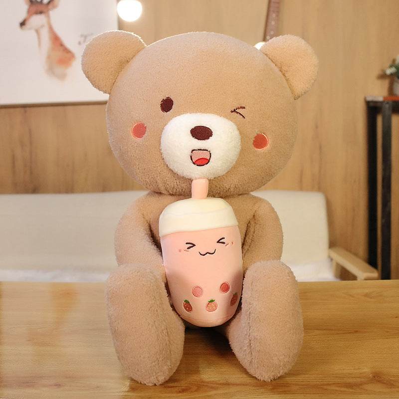 Shop Big Brown Boba Teddy Bear - Goodlifebean Plushie | Stuffed Animal