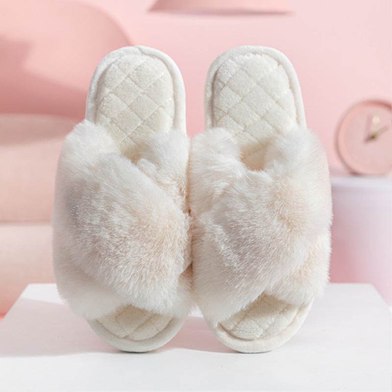 Shop Comfy Cross-Strap Plush Indoor Slippers - Goodlifebean Plushie | Stuffed Animal