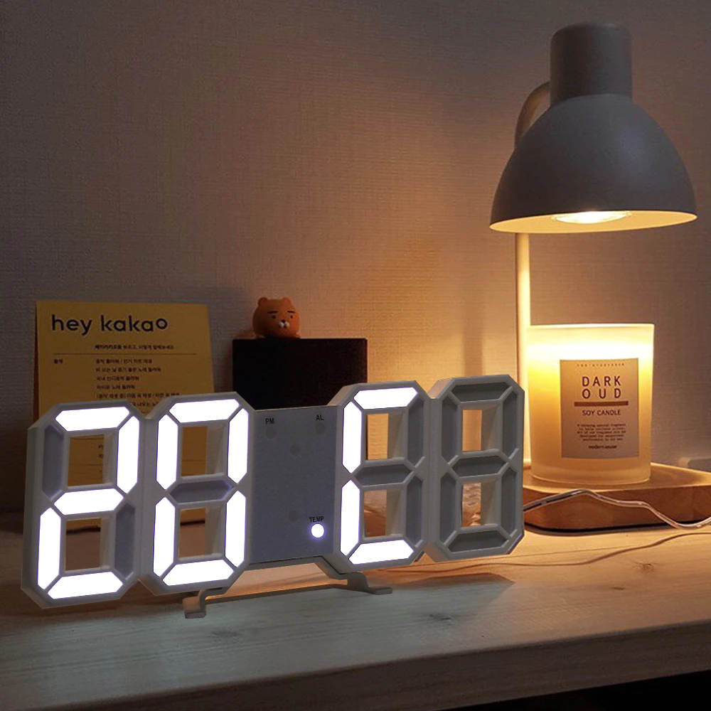 Shop 3D LED Digital Wall Clock - Goodlifebean Plushies | Stuffed Animals