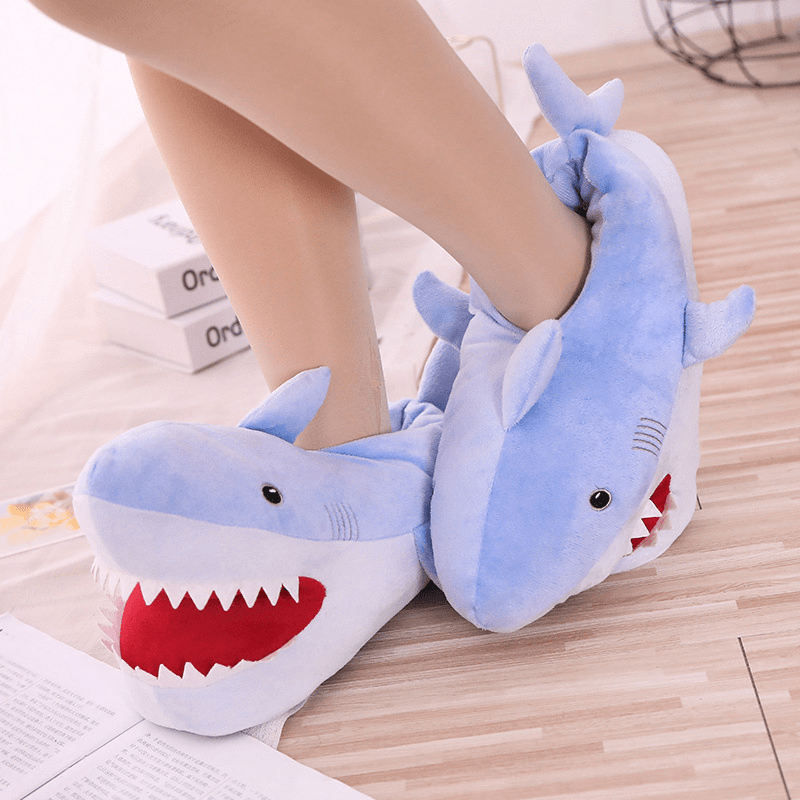 Shop Baby Shark Plush Slippers - Goodlifebean Plushie | Stuffed Animal