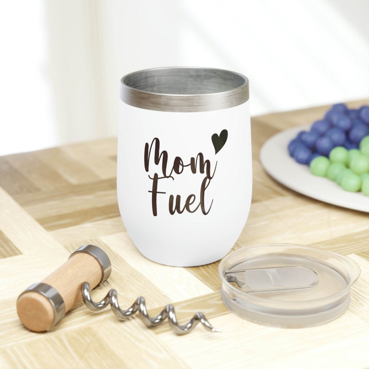 Mom Fuel Custom Engraved Wine Glass for Mom - Goodlifebean Mug