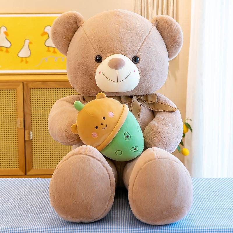 Shop Boba Drinking Giant Teddy Bear Plush - Goodlifebean Plushie | Stuffed Animal