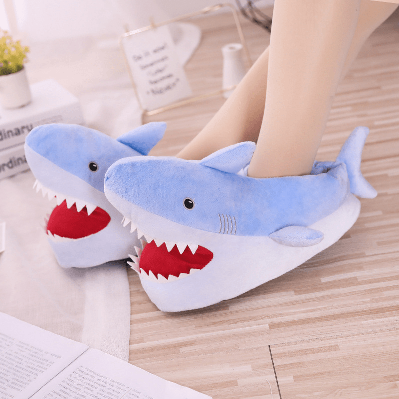 Shop Baby Shark Plush Slippers - Goodlifebean Plushie | Stuffed Animal