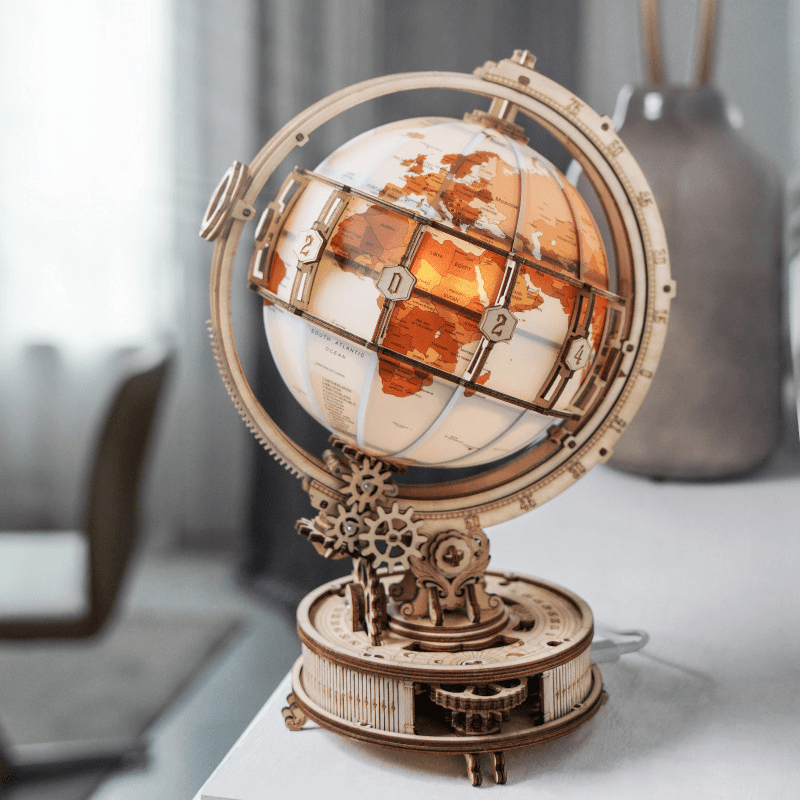 Shop 3D Wooden Luminous Gold Globe - Goodlifebean Plushie | Stuffed Animal