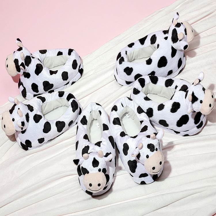 Shop Kawaii Cow Plush Slippers - Goodlifebean Plushie | Stuffed Animal