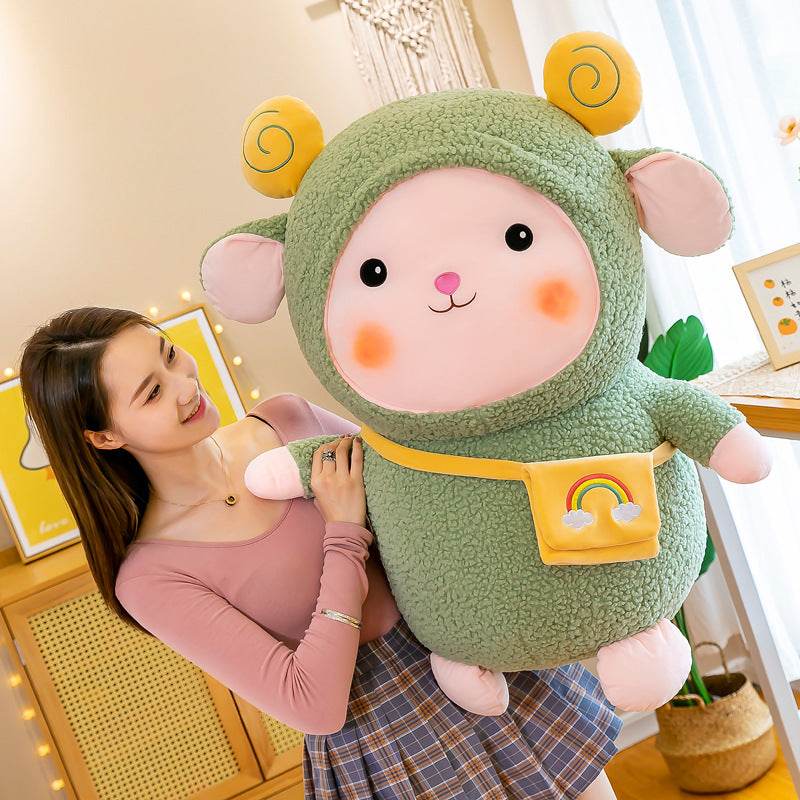 Shop Giant Fluffy Fleece Lamb Plushie - Goodlifebean Plushie | Stuffed Animal