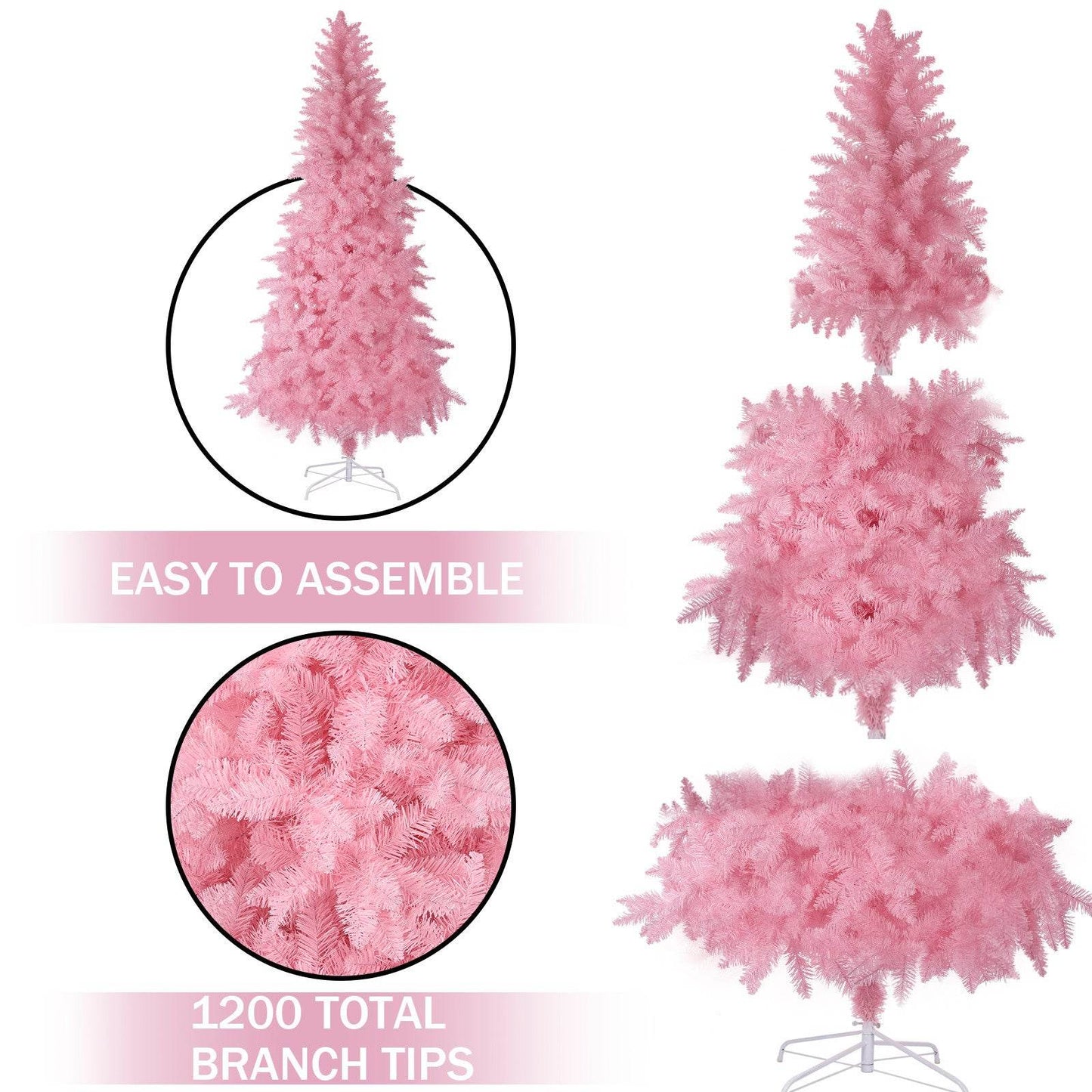 Shop Kawaii Pink 8ft Artifical Christmas Tree - Goodlifebean Plushie | Stuffed Animal