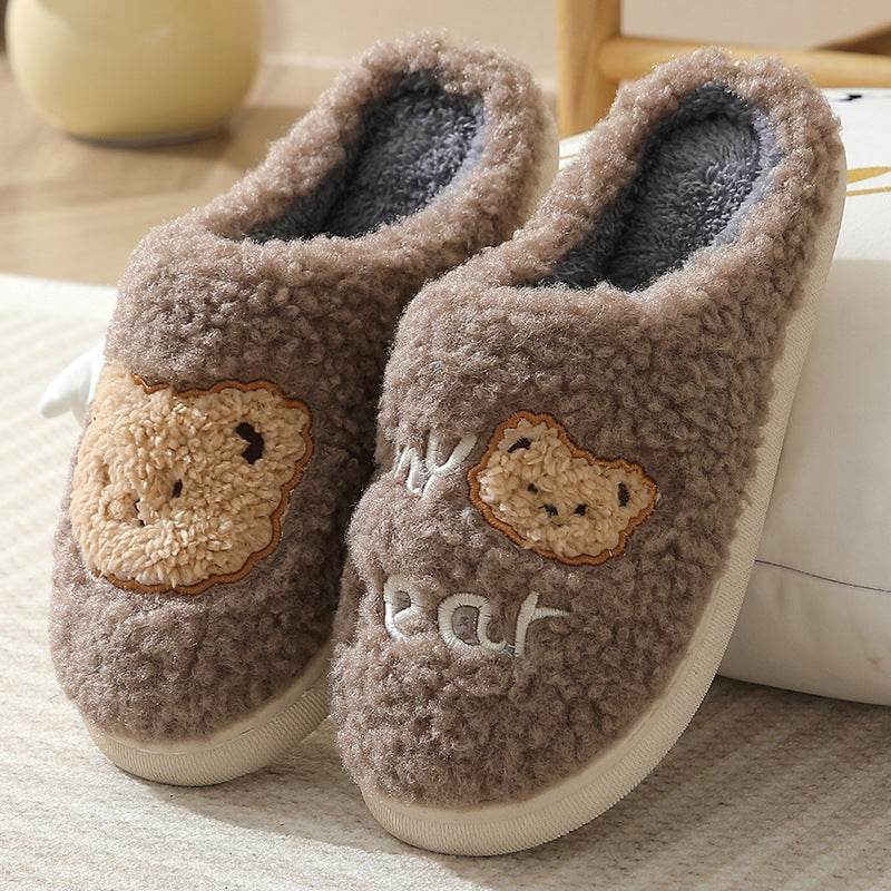 Shop Fuzzy Plush Bear Slippers - Goodlifebean Plushie | Stuffed Animal
