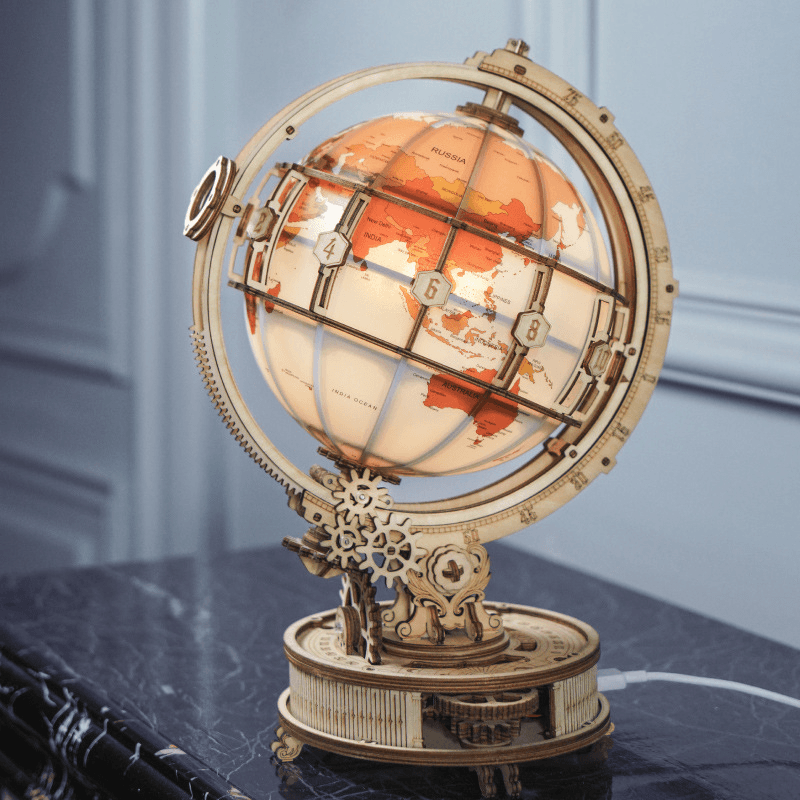 Shop 3D Wooden Luminous Gold Globe - Goodlifebean Plushie | Stuffed Animal