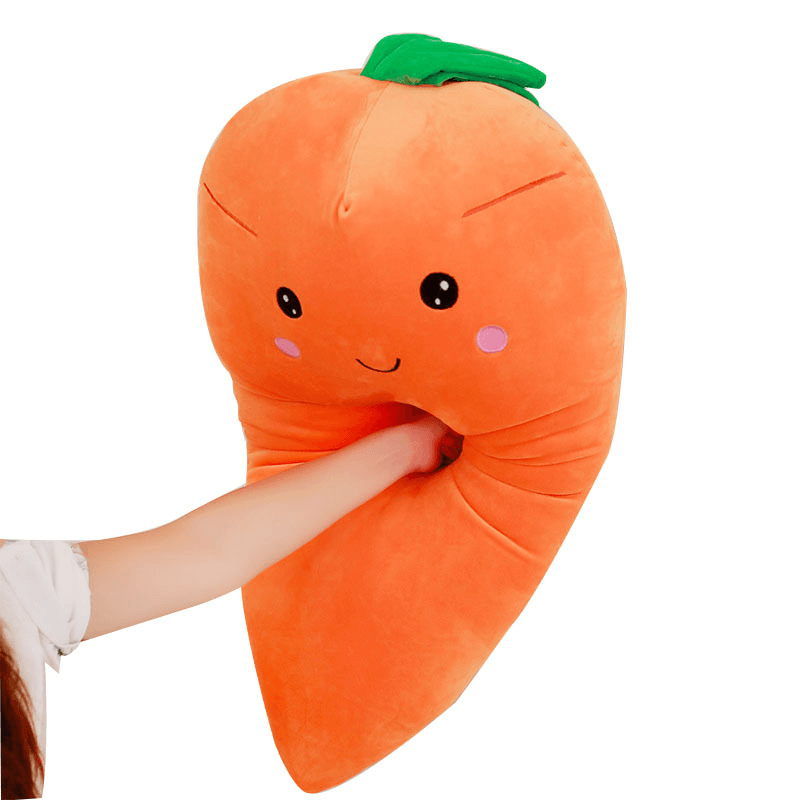 Shop Giant Carrot Stuffed Body Pillow Plush - Goodlifebean Plushie | Stuffed Animal