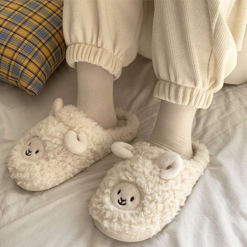 Shop Warm Fuzzy Alpaca Llama Slippers - Goodlifebean Plushie | Stuffed Animal