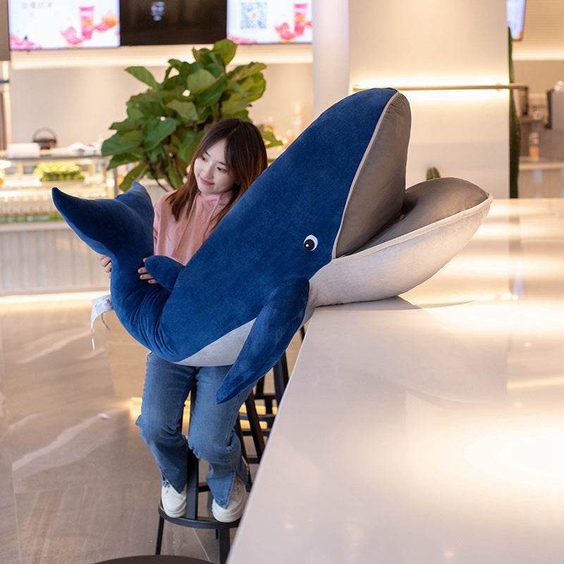 Shop Giant Stuffed Whale Plushie | 4.5ft - Goodlifebean Plushie | Stuffed Animal