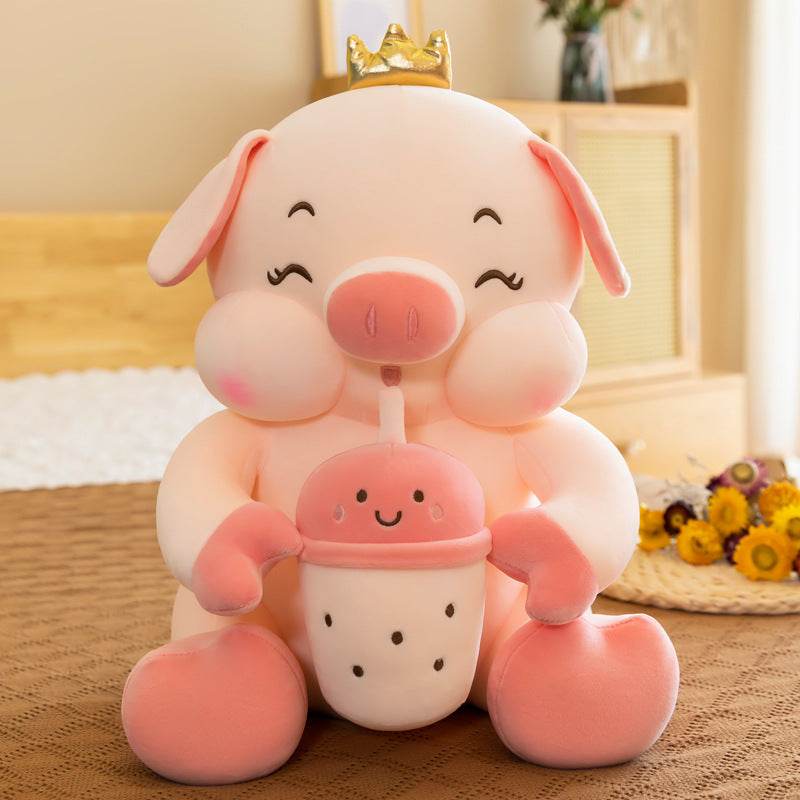 Shop Giant Boba Baby Pig Plush - Goodlifebean Plushie | Stuffed Animal