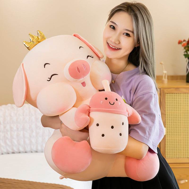 Shop Giant Boba Baby Pig Plush - Goodlifebean Plushie | Stuffed Animal