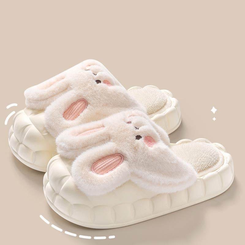 Shop Fluffy Plush Bunny Slippers - Goodlifebean Plushie | Stuffed Animal