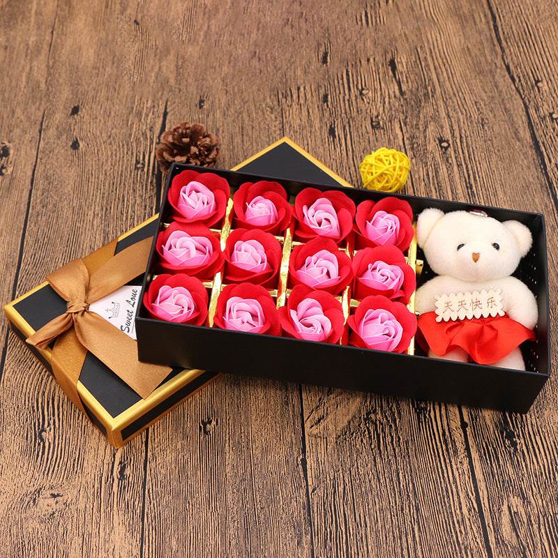 Shop Rose Bear Gift Box | Roses That Last Forever - Goodlifebean Plushie | Stuffed Animal
