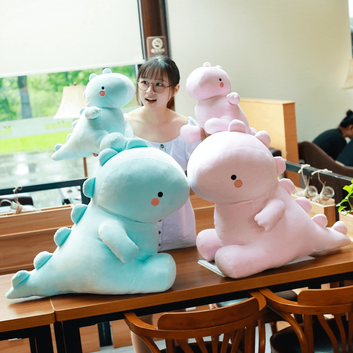 Shop Stuffed Kawaii Chonky Dinosaur Plush - Goodlifebean Plushie | Stuffed Animal