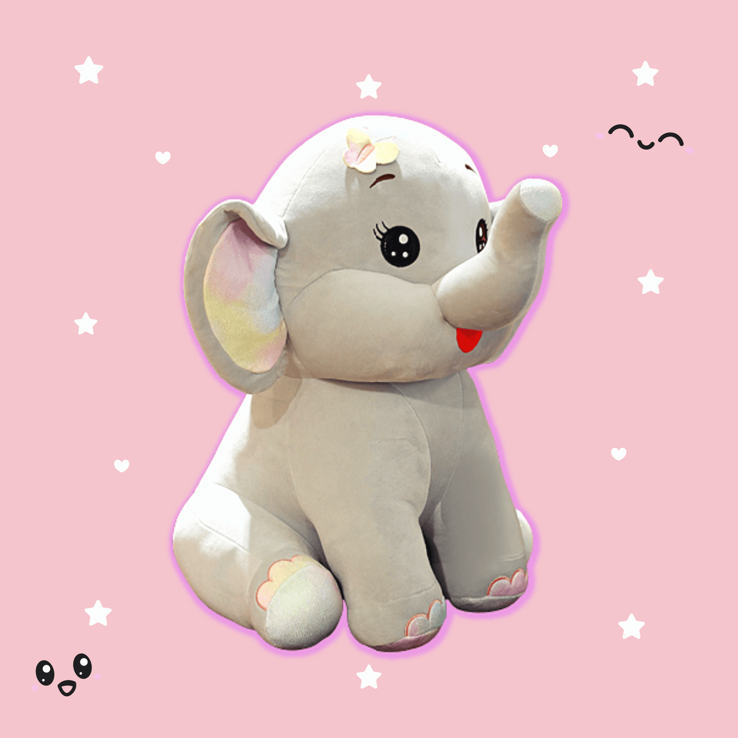 Shop Elli: Giant Stuffed Elephant Plush - Goodlifebean Plushie | Stuffed Animal