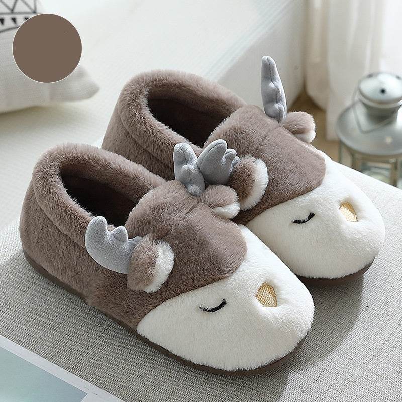 Shop Spoodle: Cozy Elk Indoor Slippers - Goodlifebean Plushie | Stuffed Animal